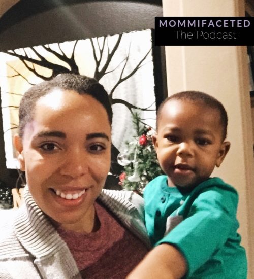 Mom and son at Christmas