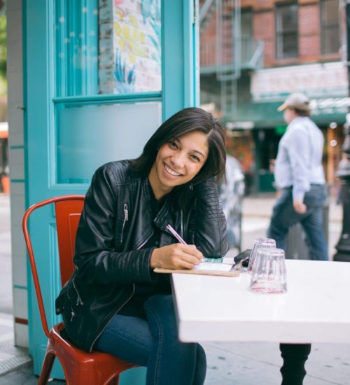 woman writing, learn something new as a mom