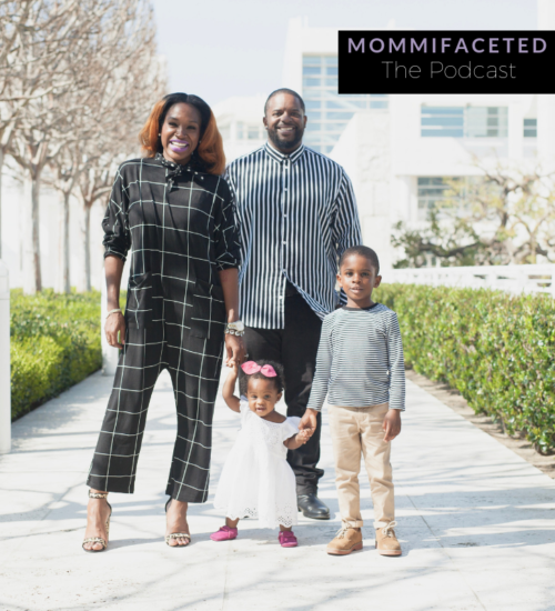 black family, black mom with her husband and children