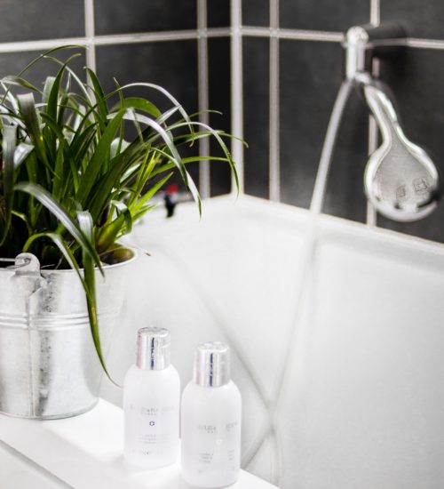 tired and exhausted mom in bathtub