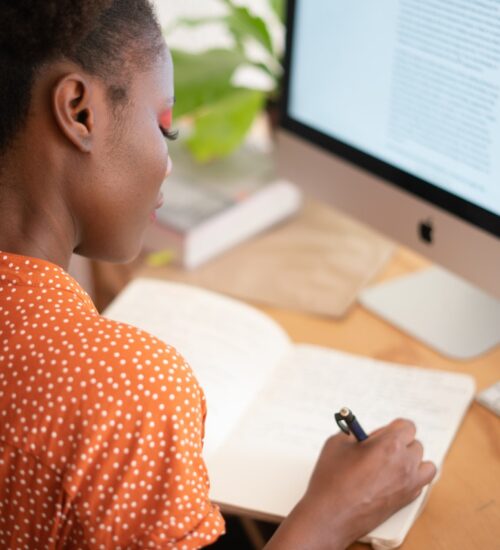 comfortable work from home space